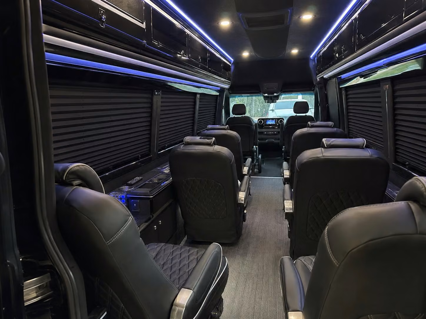 sprinter van with driver inside